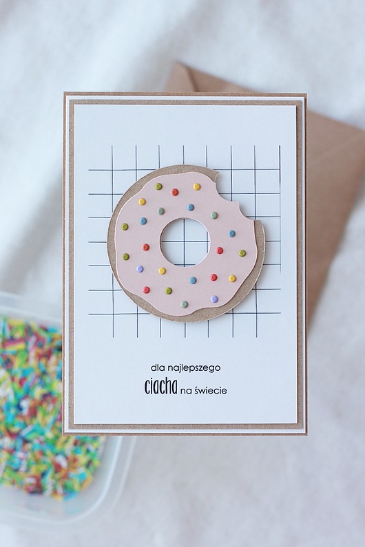 kartki scrapbooking Kartka dla chłopaka. Najlepsze ciastko na świecie