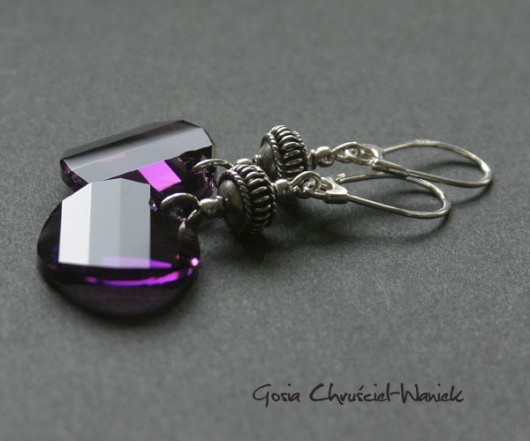 kryształ Swarovski amethyst Gosia Chruściel-Waniek