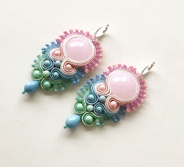 kolczyki soutache Sutaszowe kolczyki CANDY _ KOLEKCJA 2025