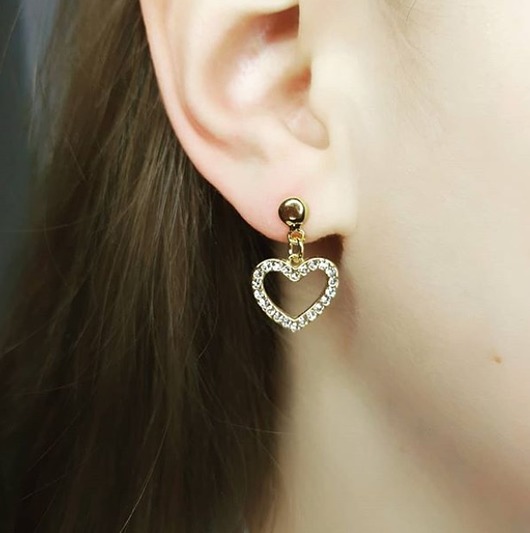 kolczyki srebrne Eleganckie kolczyki srebrne serce serca