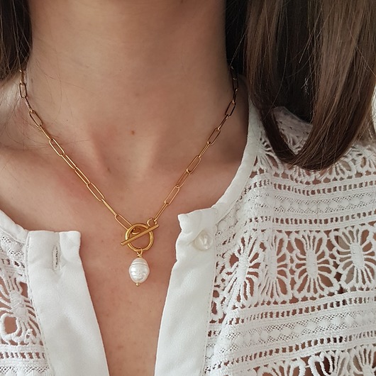 łańcuszek z perłą LEI handmade 