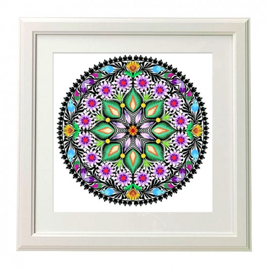 mandala hołd WIOSNIE II (w ramie) na ludowo