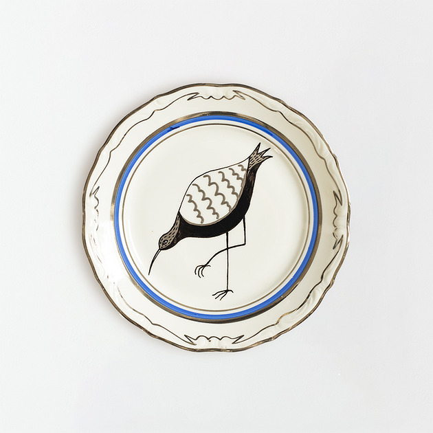 Ozdoby na ścianę Talerz na ścianę - czapla