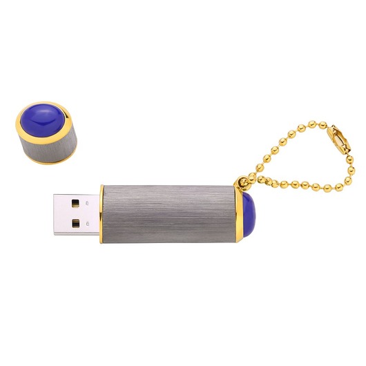 Pendrive pozłacany z lapisem lazuli 16 GB MYNESS