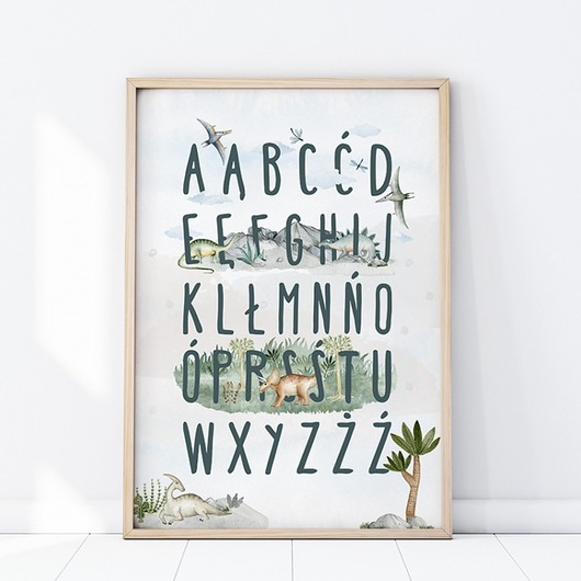 obrazy i plakaty do pokoju dziecięcego PLAKAT ALFABET P285