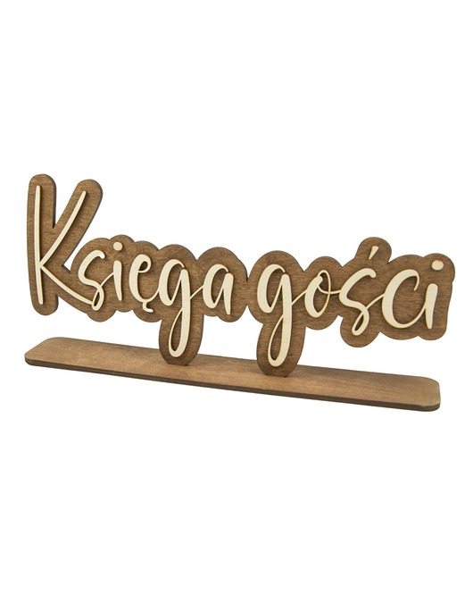 dodatki ślubne Drewniany napis stojący - Księga gości