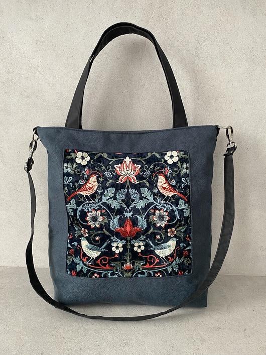 torby na ramię Duża torba na ramię - ornament ptaszki