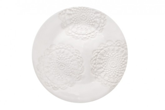 Patera - seria białe koronki Viola Ceramics Studio
