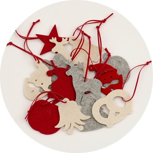 X-MAS kpl. 10 zawieszek świątecznych BOOGIE design
