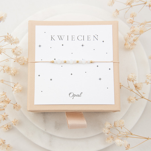 bransoletki złote Kamień urodzinowy kwiecień - opal