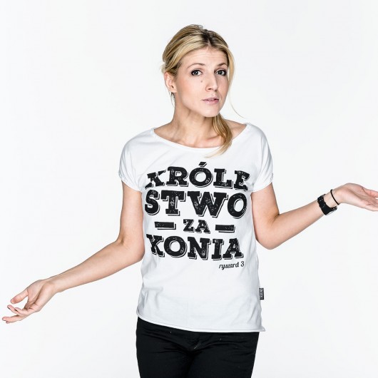 t-shirt damskie T-shirt KRÓLESTWO ZA KONIA