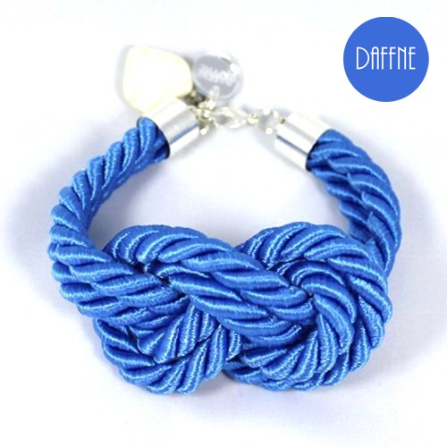 Bransoletka Blue Rope Knots with Heart by Daffne LOVINA PRINTS