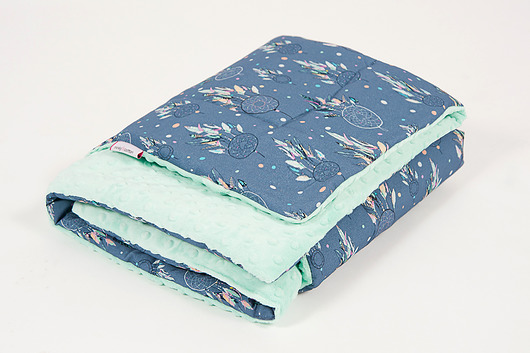 Mięciutki kocyk minky - g. łapacze snów- 75x100 Minky and Cotton