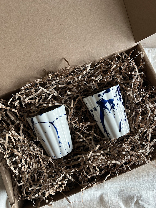 kubki Zestaw prezentowy 2 kubki porcelanowe