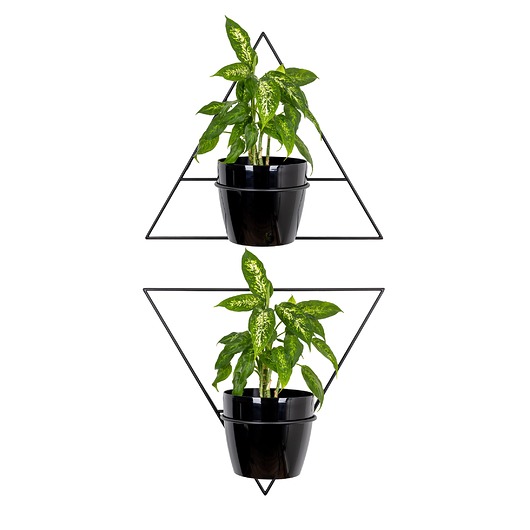 kwietniki Zestaw 2 szt . Kwietniki na ścianę ścienne metalowe Loft 51 cm