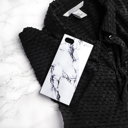 Glossy Corner Stone White | Etui na telefon Unberry