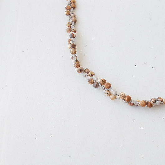 naszyjniki - inne Jaspis Naszyjnik bez metalu