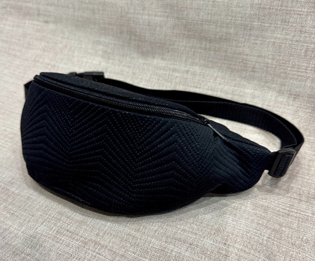 saszetka nerka Nerka czarna perforowana