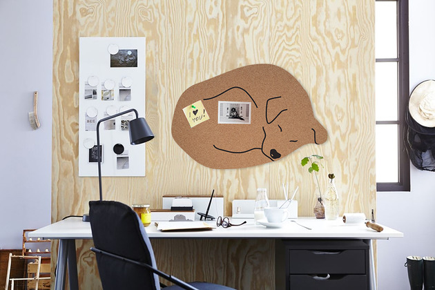 organizery Tablica korkowa pies, organizer na ścianę board