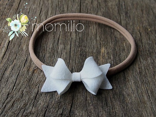 ozdoby do włosów dla dzieci Opaska do włosów Butterfly Bow White