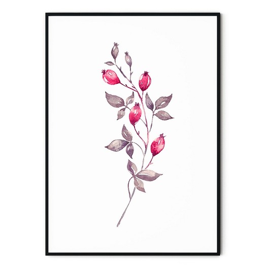Plakat skandynawski botaniczny Leave myscandi