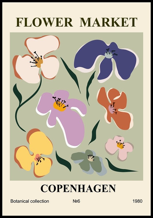 plakaty Plakat "Flower market Copenhagen"