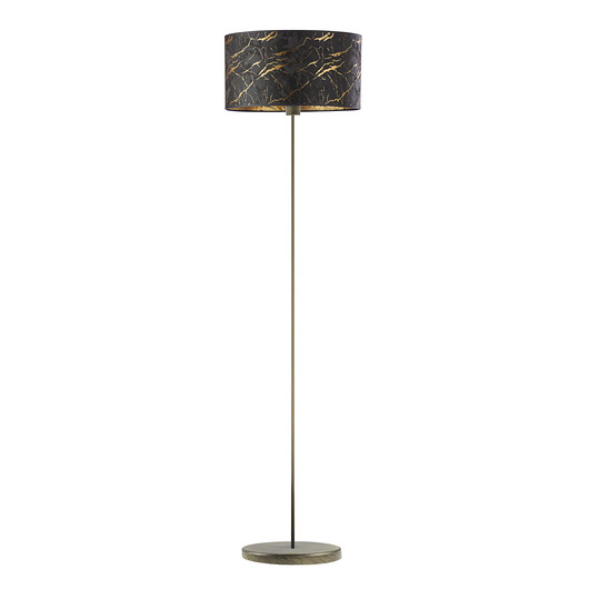 lampy podłogowe Lampa stojąca z tkaninowym abażurem w stylu glamour WERONA MARMUR