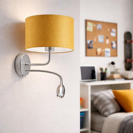 lampy do pokoju dziecka Regulowany 2-płomienny kinkiet LED do czytania w pokoju dziecięcym CAPRI KIDS