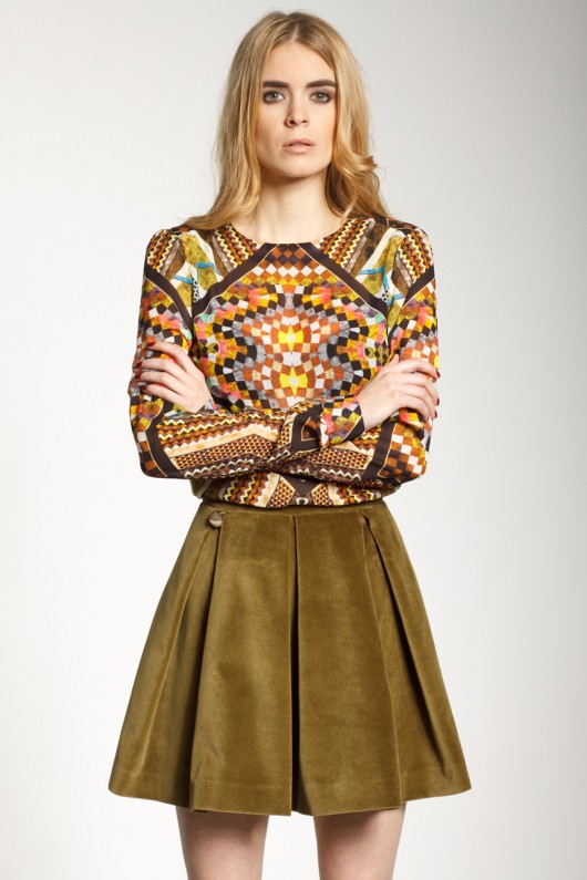 Pleated Velvet skirt hevapoland