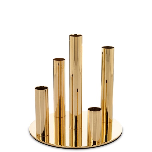 świeczniki i świece Świecznik metalowy złoty na 5 świec 18,5x18x18 cm