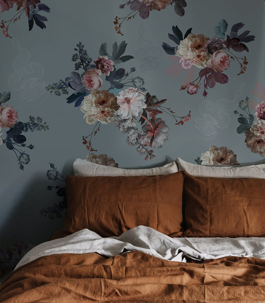 tapety i naklejki ścienne Tapeta Blush Garden Blue
