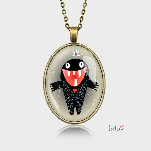 Medalion owalny MONSTER OF LOVE laluv