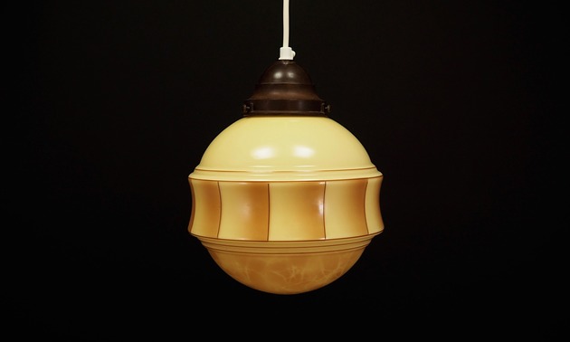 lampy wiszące Lampa wisząca szklana, duński design, lata 70