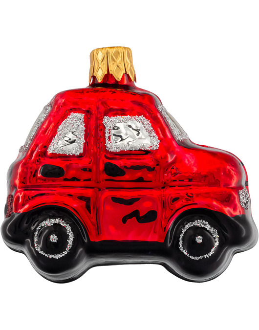 bombki Bombka choinkowa szklana ręcznie malowana: Fiat 126p Maluch: mini