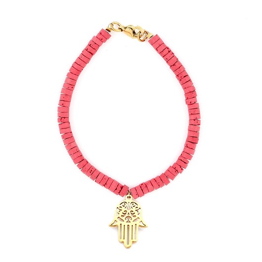 bransoletki z kamieni naturalnych Bransoletka barwiona Lawa wulkaniczna (z zawieszką)