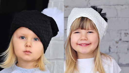 Czapka pikowanan z tiulowym pomponem Mizerki Kids