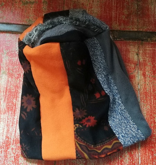 czapka patchworkowa damska etno boho ludowa  ruda klara