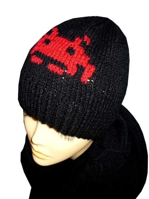 czapka - space invader - na zamówienie SuEl