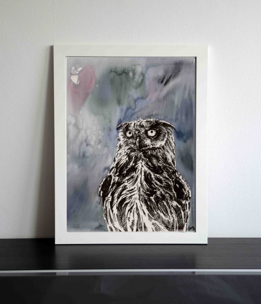 Owl at Night MG Illustration
