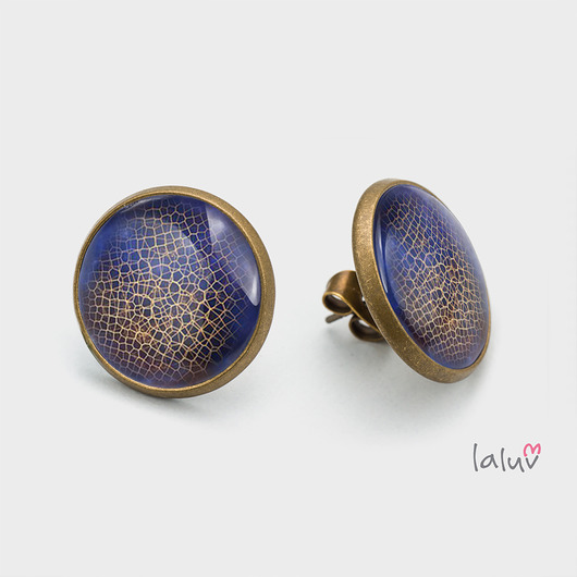 Kolczyki sztyfty BLUE SPHERE laluv