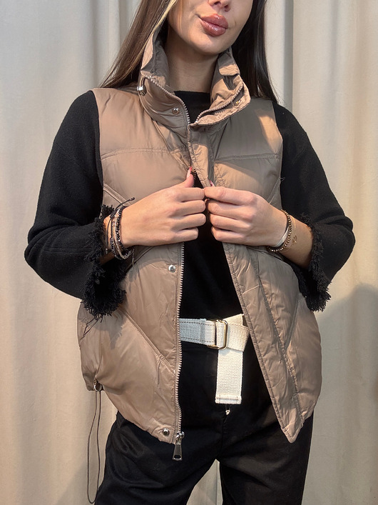 kamizelki damskie Kamizelka puchowa Latte