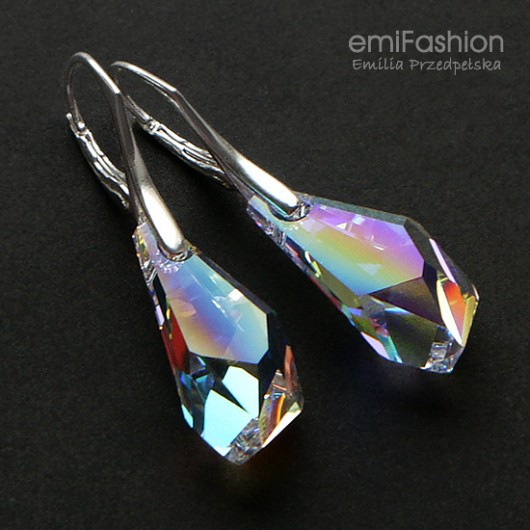 Kolczyki kryształ Swarovski Polygon Crystal AB MAREMI Jewelry