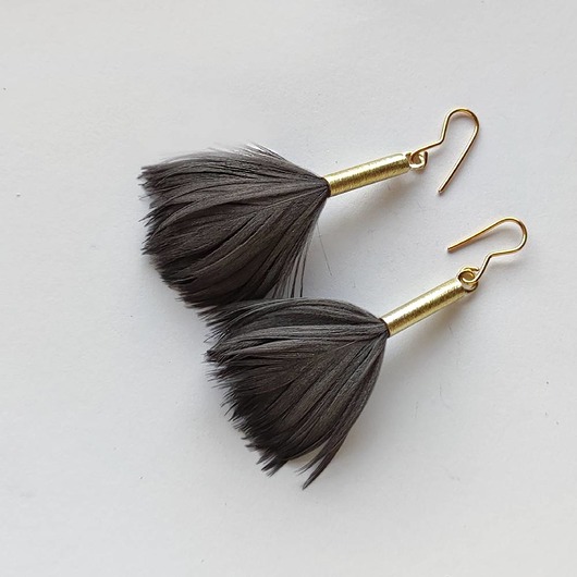 kolczyki z piórami PIÓRKO kolczyki