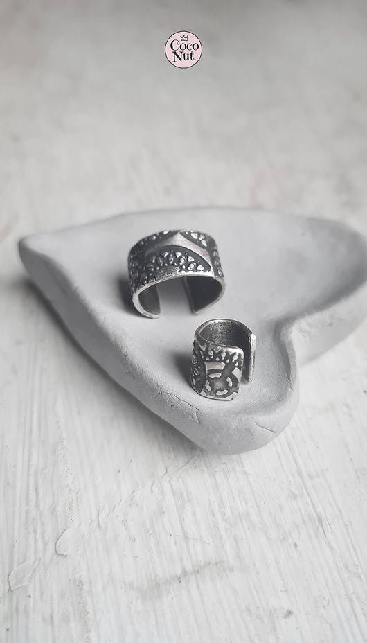 nausznice Dwie nausznice srebro 925 - komplet Baroque