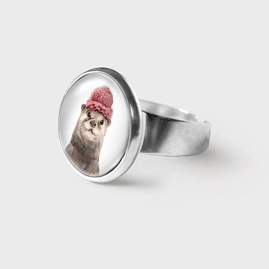 pierścionek z żywicy Pierścionek - Wydra