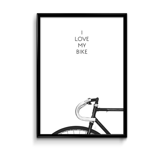 Plakat I love my bike  Bury Lis