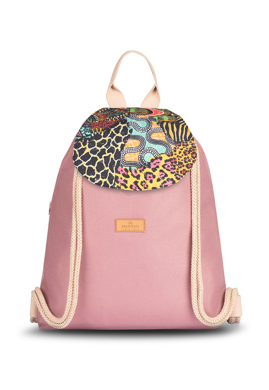 plecaki Worko plecak brudny róż z wymienną klapką Afryka