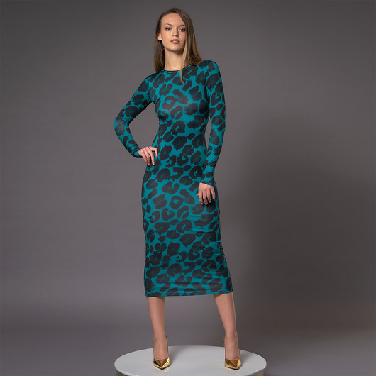 sukienki maxi damskie Dopasowana sukienka - Selena Deep Tropic