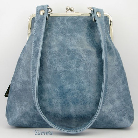 Torebka XL :: blue montana leather :: yamira