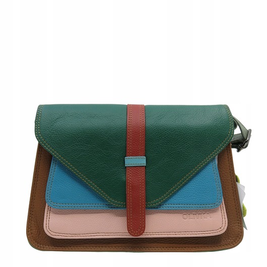 torby na ramię Torebka damska klasyczna elegancka skórzana na ramię pasek OLIVKA